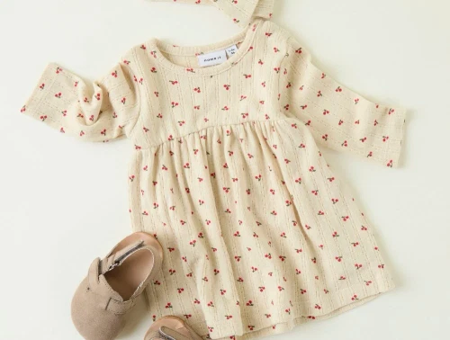 Name It kjole summer sand med kirsebær